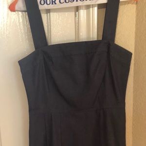 Cute denim dress with removable straps.